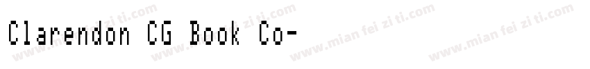 Clarendon CG Book Co字体转换